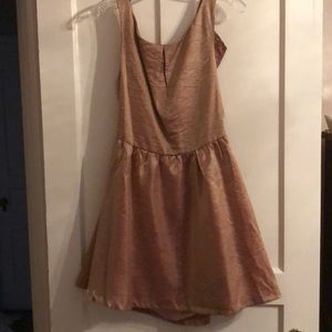 Rose gold backless short dress